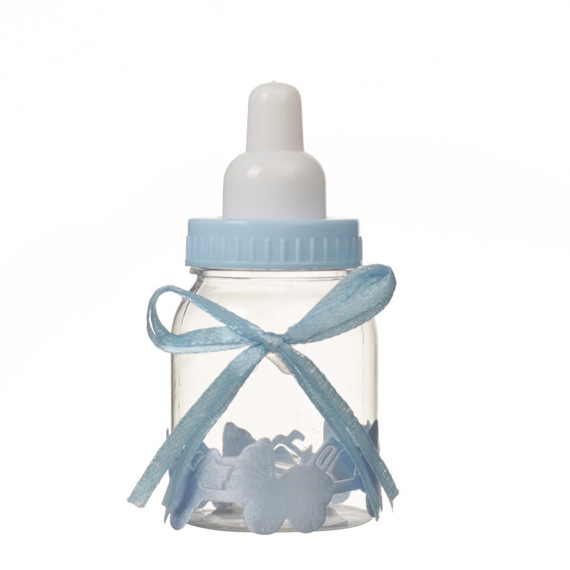 Bulk 12 Pack 3.5" Clear Baby Bottle Candy Gift Boxes for Baby Shower Party Favor Boxes Wholesale