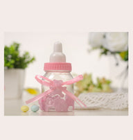 Bulk 12 Pack 3.5" Clear Baby Bottle Candy Gift Boxes for Baby Shower Party Favor Boxes Wholesale