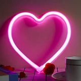 Bulk Pink Heart Neon Sign LED Light Battery Operated or USB Powered Table & Wall Decor for Valentine's Day Mother's Day Birthday Party Wholesale