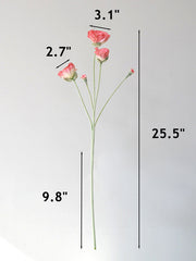 25.5 Inch Artificial Silk Poppy Stem 1 Pc Bulk Wholesale