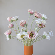 25.5 Inch Artificial Silk Poppy Stem 1 Pc Bulk Wholesale