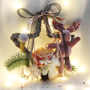 Christmas Pentagram Rabbit Wreath 12 Inch Artificial Holiday Decoration
