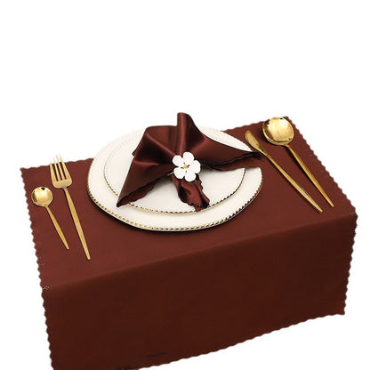 Bulk 2 pcs Satin Hollow Lace Napkins Restaurant Wedding Party Dinner Decoration Wholesale