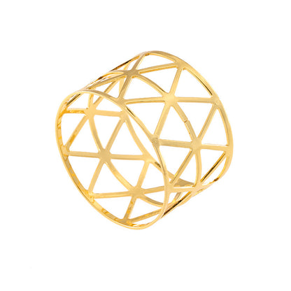 Bulk 12 Pcs triangular Metal Napkin Rings Suitable for Hotel Wedding Holiday Party Decoration Wholesale