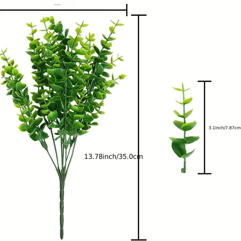 Bulk 8 Bundles Artificial Boxwood Bush UV Resistant Faux Plants for Garden Home Wedding Patio Decor Wholesale