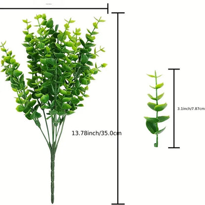 Bulk 8 Bundles Artificial Boxwood Bush UV Resistant Faux Plants for Garden Home Wedding Patio Decor Wholesale