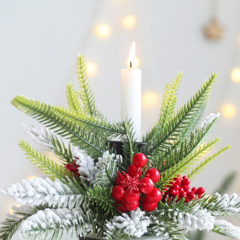 Christmas Tabletop Candle Holder Ornament 10.5 Inch Decorative Holiday Accent