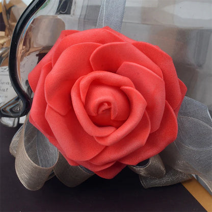 Wedding Floral Backdrop Artificial Foam Rose Heads - 2.7" DIY Craft Decor for Venue Styling