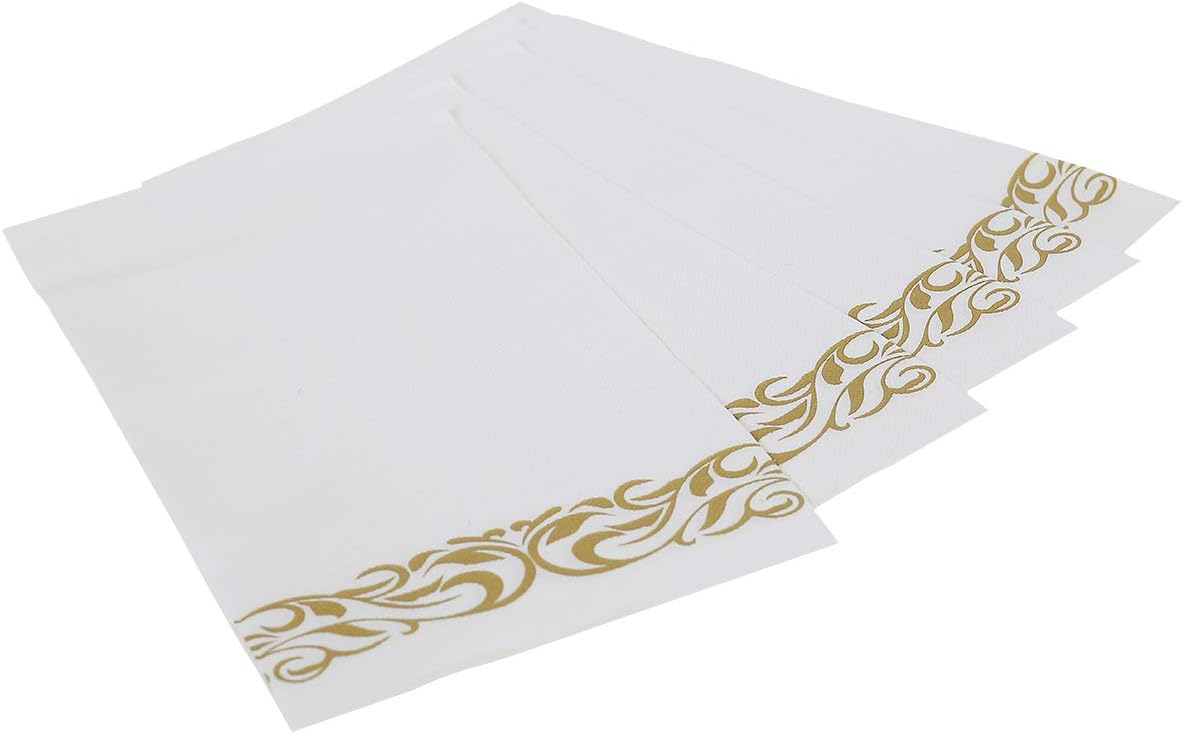 Bulk 200 Pcs Premium Paper Napkins Disposable Soft Absorbent Guest Towels for Weddings Parties Dinners Kitchen and Events Wholesale