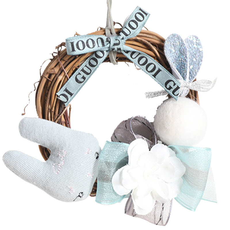 Christmas Candle Tabletop Ornament Wreath 4 Inch Artificial Holiday Decor