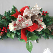 Christmas Horns Vine Glowing Wreath 24 Inch Artificial Lighted Holiday Decoration