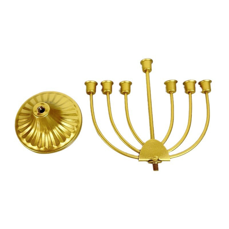 Bulk Hanukkah Menorah Candle Holder Gold 7/9 Branch Candelabra for Jewish & Israel Festival Decor Wholesale