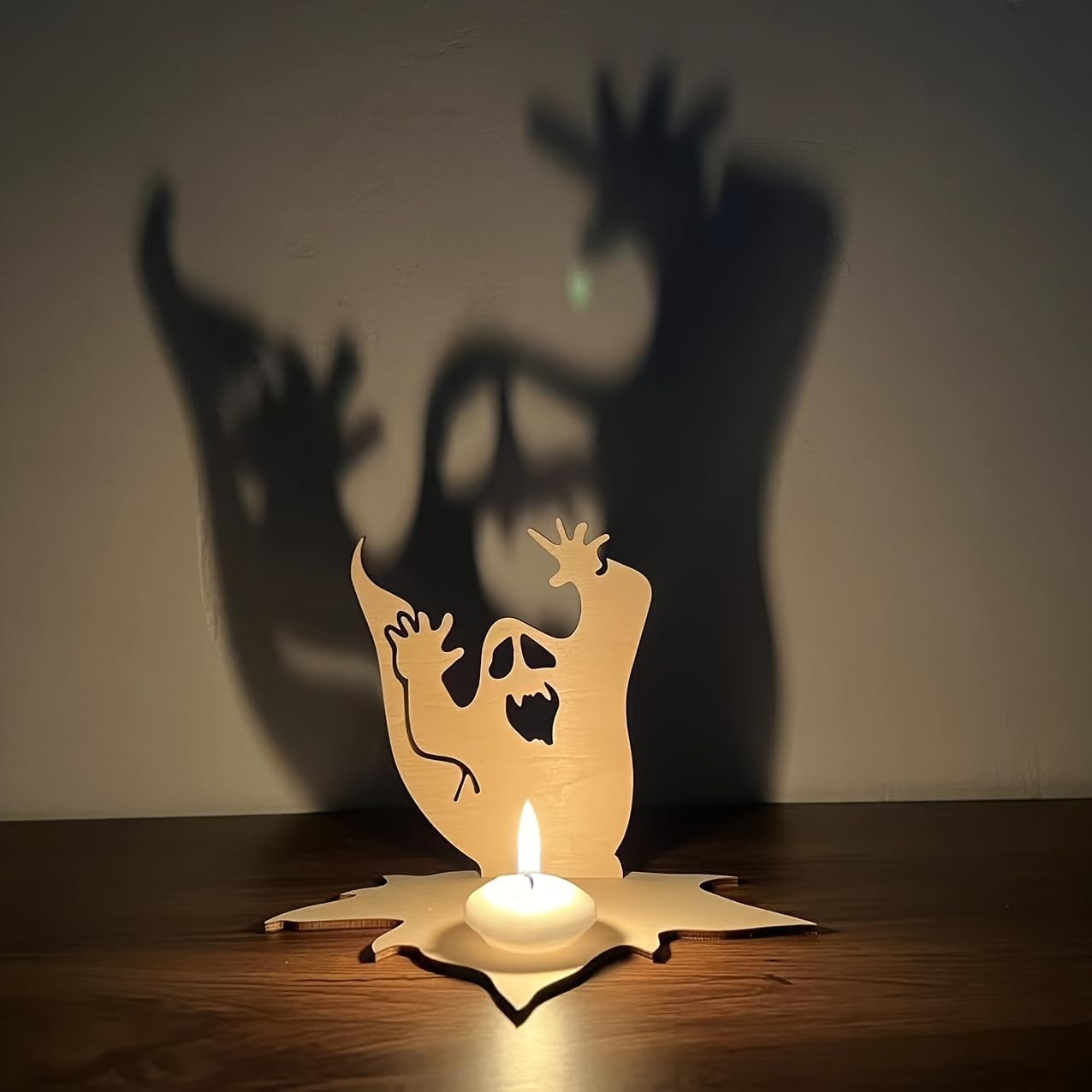 Bulk 5Pcs Magical Wooden Elf Candle Holder – Perfect Halloween and Autumn Decor for Indoor/Outdoor Use Ideal for Kitchen and Dining Room Wholesale