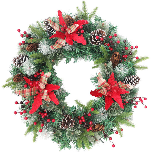 Christmas Starfish Pine Cone Wreath 24 Inch Artificial Holiday Decoration