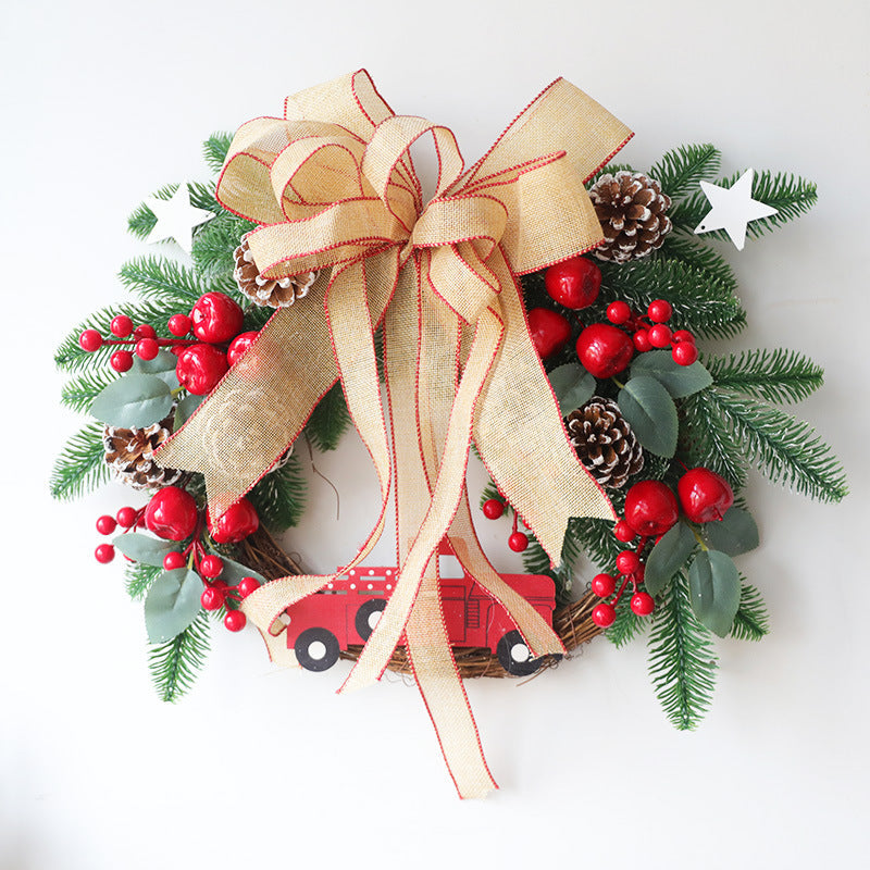 Christmas Berry Bow Wreath Artificial 20 Inch or 24 Inch Holiday Decoration
