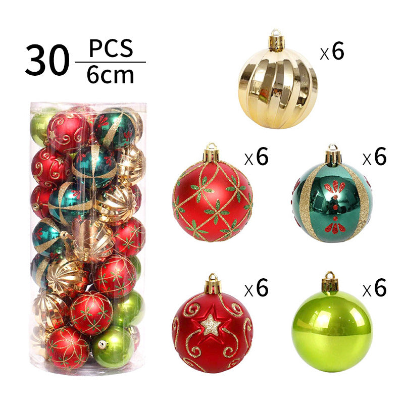 Bulk 30 Pcs 2.36" Christmas Ball Ornaments for Christmas Tree Holiday Party Decor Wholeasle