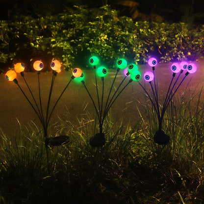 Halloween Decor Waterproof Solar Spooky Eye Lights for Outdoor Use Perfect for Yard Garden Lawn and Party Decorations