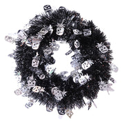 Artificial Rattan Vine Wreath with Pumpkin Skull Ghost Design for Halloween Party Decor