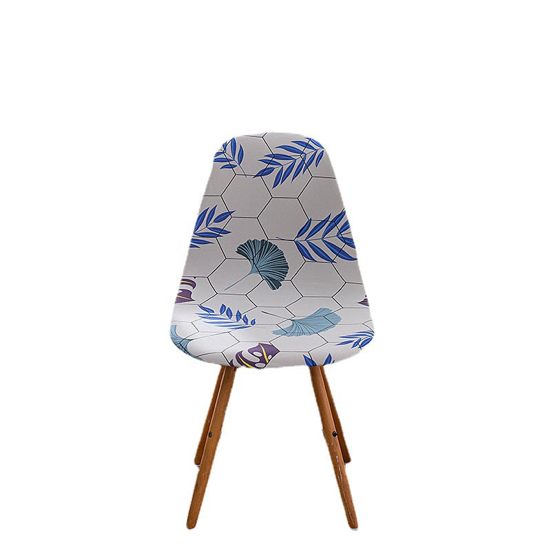 Bulk 2 Pcs Elasticity Shell Chair Covers Irregular Pattern for Restaurant and Living Room Decoration Wholesale