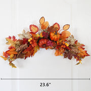 Harvest Pumpkin and Berries Large Artificial Wreath 24 Inch Fall Decoration