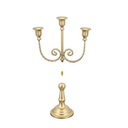 Bulk 3 Arm 10" Gold Candle Holders Wedding & Party Centerpiece Candlestick Holders for Dining Room Birthday Holiday Wholesale