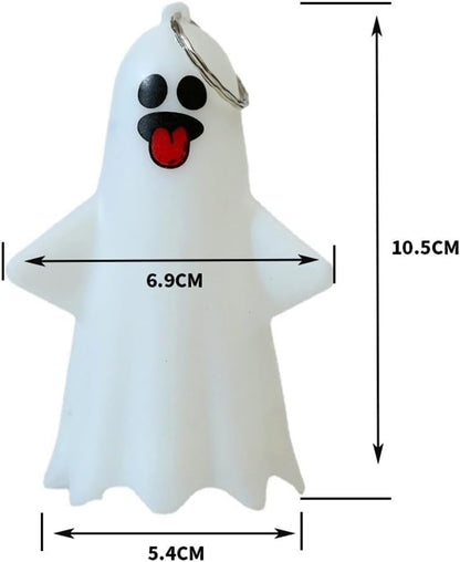 Halloween Decorations LED Ghost Hanging Lights Illuminated Ghost Ornaments for Indoor and Outdoor Use Perfect for Courtyards Gardens and Trees