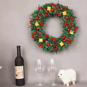 Christmas Berry Wreath Artificial Decorative Holiday Door Hanging 12, 16, 20, 24 Inch Options