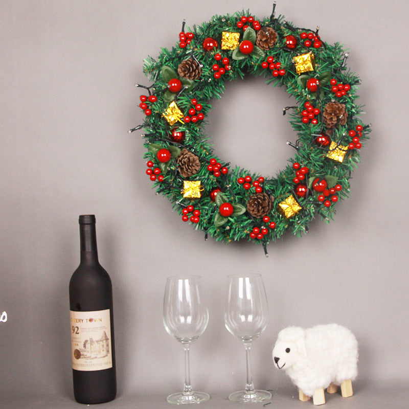 Christmas Berry Wreath Artificial Decorative Holiday Door Hanging 12, 16, 20, 24 Inch Options