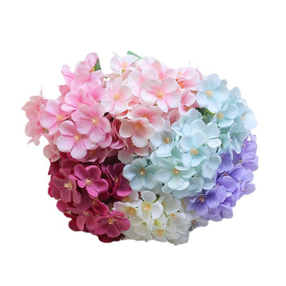 Bulk 12.6" Hydrangea Bush Artificial Silk Flowers for Home Wedding and Party Decoration Wholesale