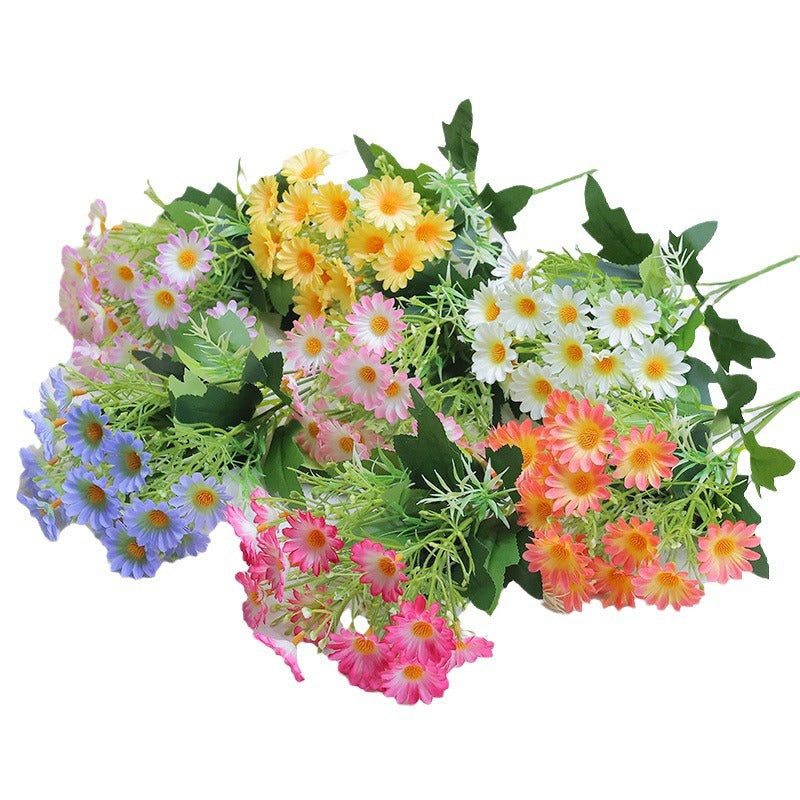 Bulk 13" Artificial Daisy Flowers Bush UV Resistant Fake Flowers for Home Garden Decorations Wholesale