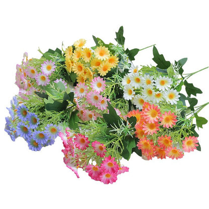 Bulk 13" Artificial Daisy Flowers Bush UV Resistant Fake Flowers for Home Garden Decorations Wholesale