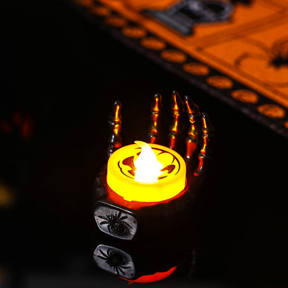 Halloween Decor LED Flameless Tealight Candles for Tables Windows and More Perfect for Parties and Events