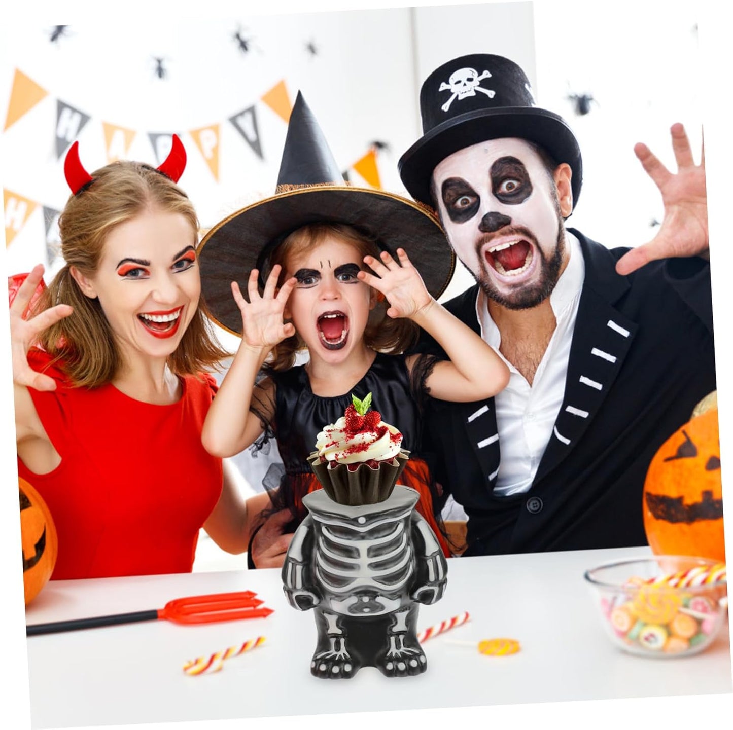 Bulk Halloween Skeleton Cake Stand Plastic Skeleton Frame Base for Cake Decorations Perfect for All Occasions Wholesale