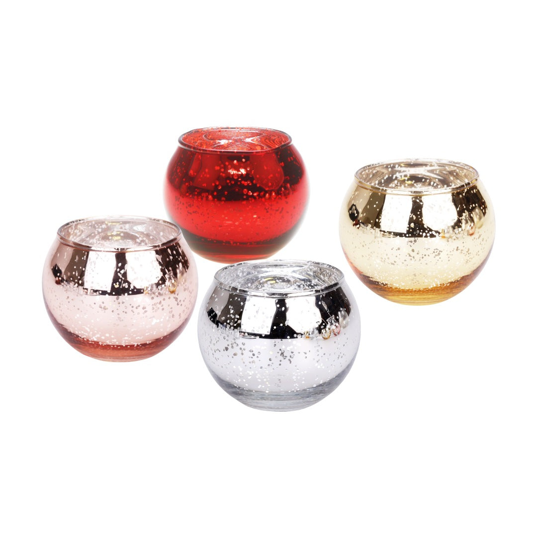 Bulk 12 PCS Electroplated Glass Ball Tealight Candle Holders For Wedding Bridal Shower and Party Table Centerpieces Home Decor Wholesale