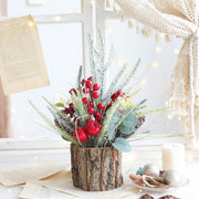 Christmas Artificial Red Berry Pine Ornament 15 Inch and 12 Inch Decorative Stems