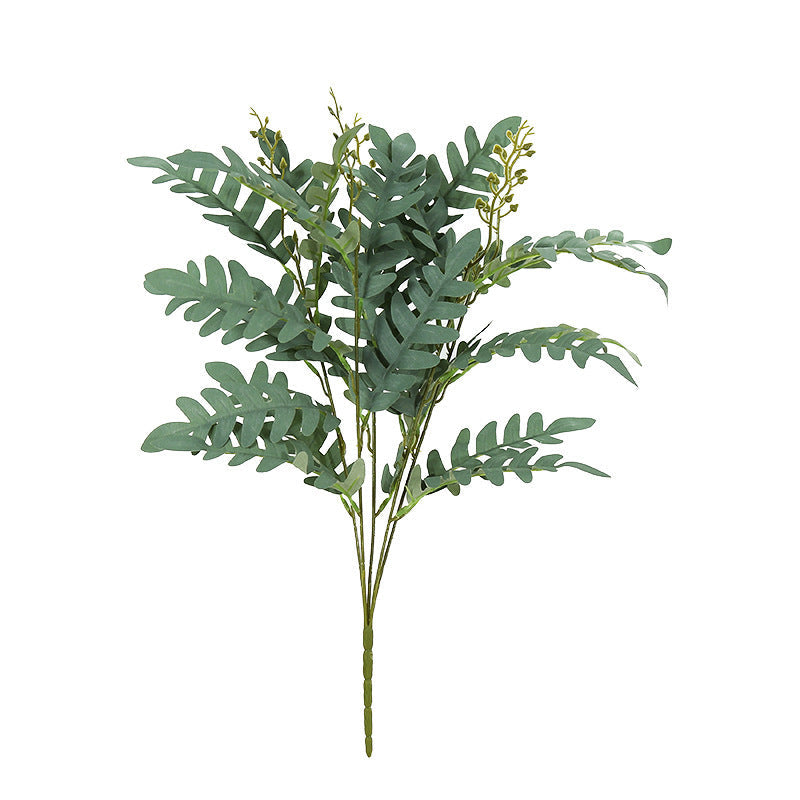 20 Inch Artificial Sophora Japonica Locust Leaves Stem Twig, 1 Pc Silk Leaf Branch