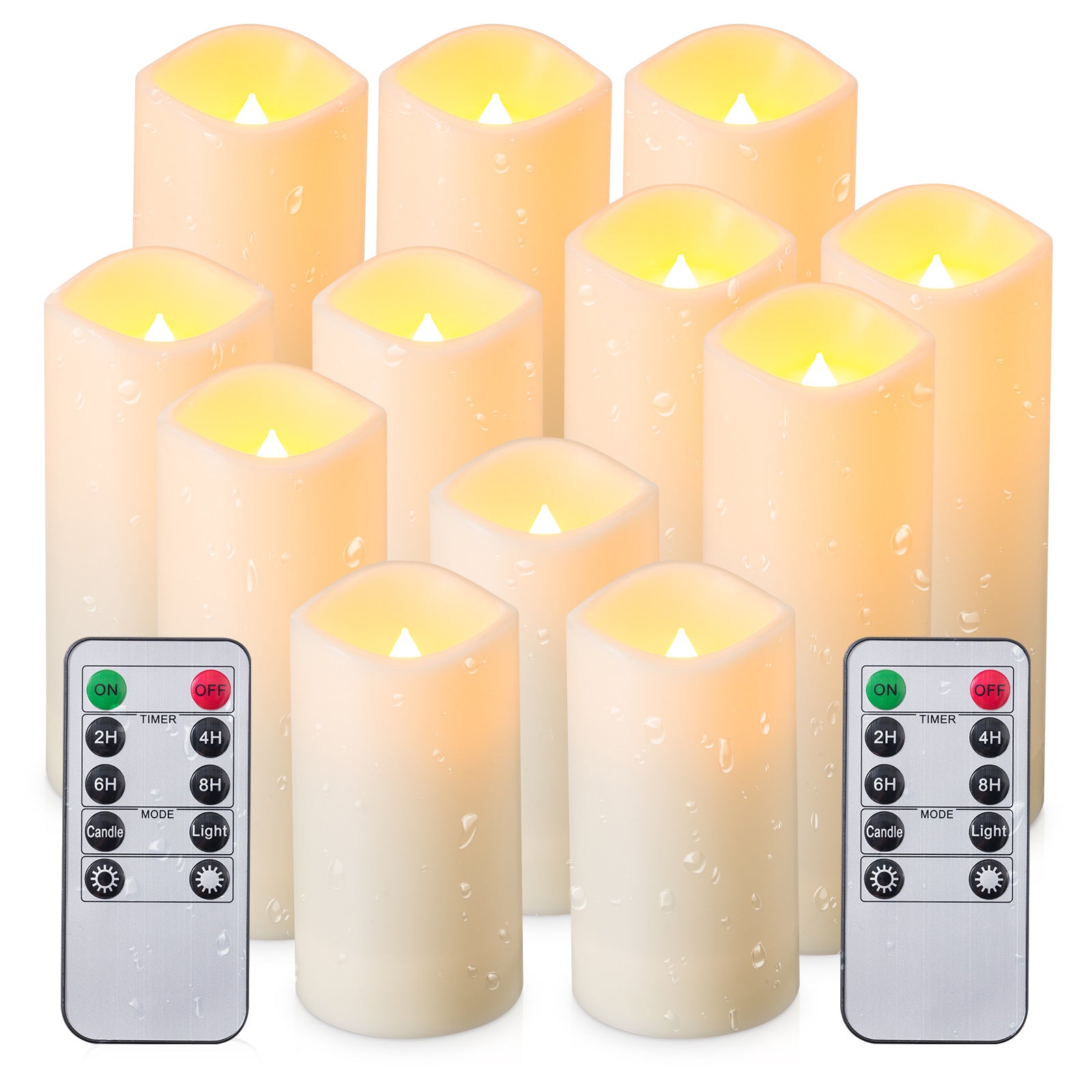 Bulk 12 Pcs Waterproof LED Candles with Remote Control Flameless Candles Lights for Weddings and Parties Home Decorative Wholesale