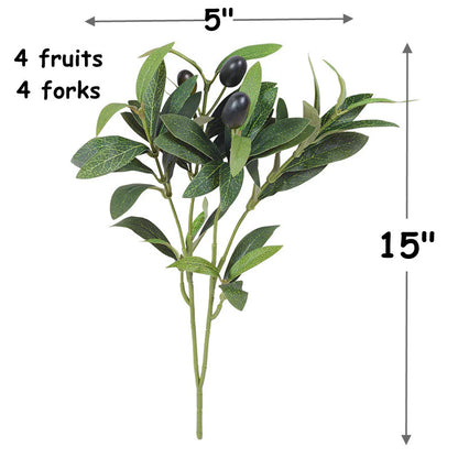 Bulk 15" Olive Leaves Stems Tree Branches Artificial Plants Wholesale