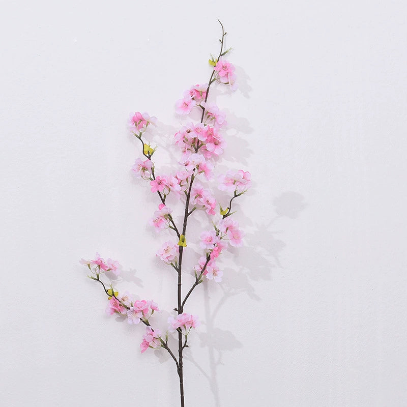 Ceremony Artificial Cherry Blossom Stems, 4-Branch Faux Floral Branches for Arch & Aisle Decor
