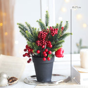 Artificial Red Berry Bonsai 10 Inch Christmas Decoration
