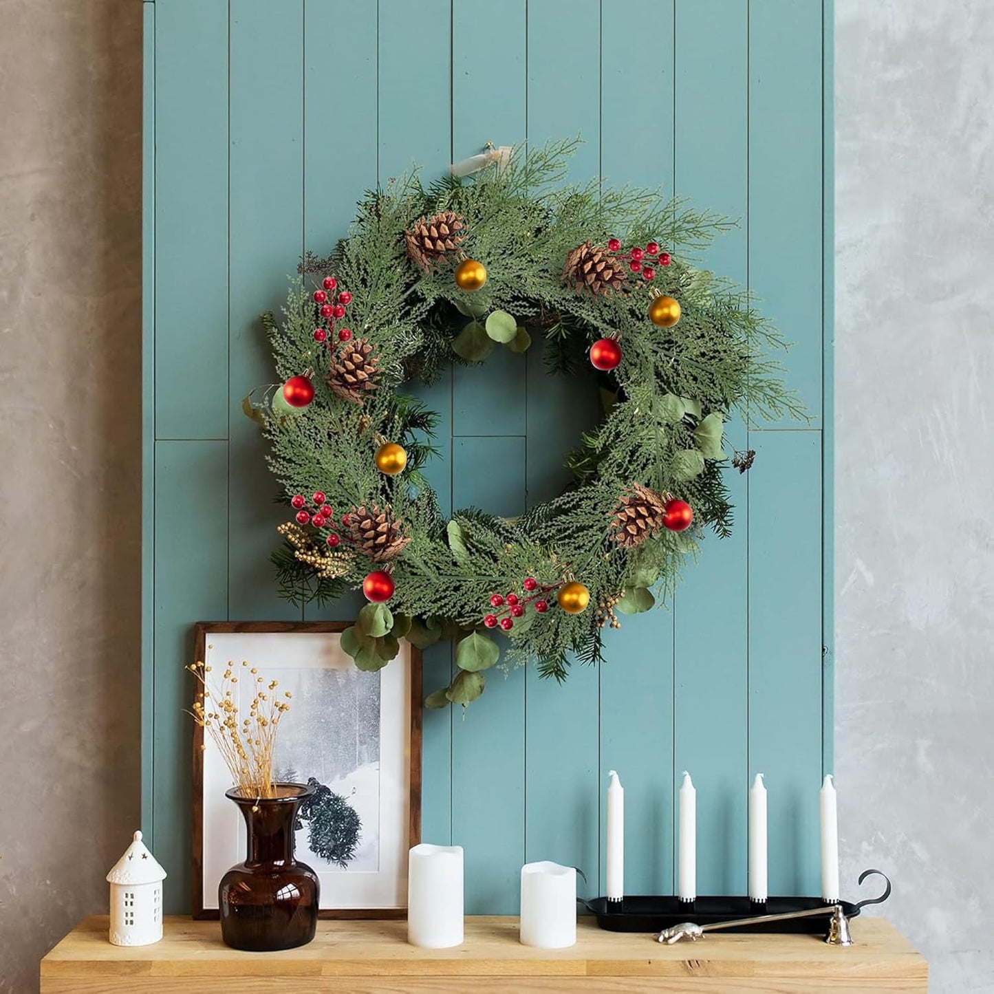 Bulk 40 PCS Artificial Pine Leaves Branches for DIY Garlands Wreaths Christmas Decorations & Home Garden Decor Wholesale