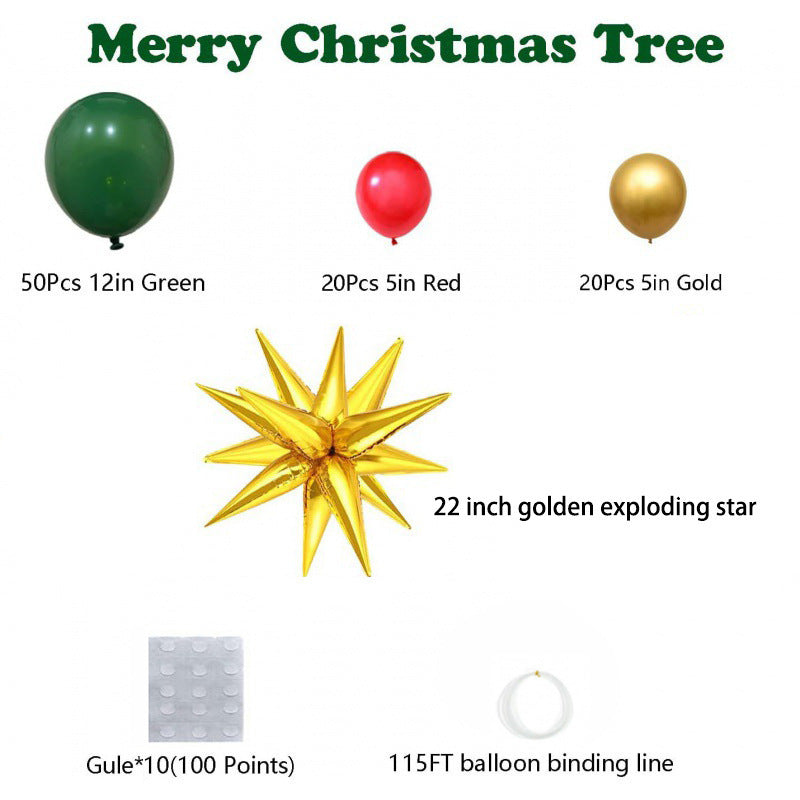 Bulk Christmas Tree Shaped Latex Balloons Festive Party Decorations Wholesale