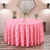 Bulk Jacquard Polyester Round Tablecloth Elegant and Durable Table Cover for Parties and Events Wholesale
