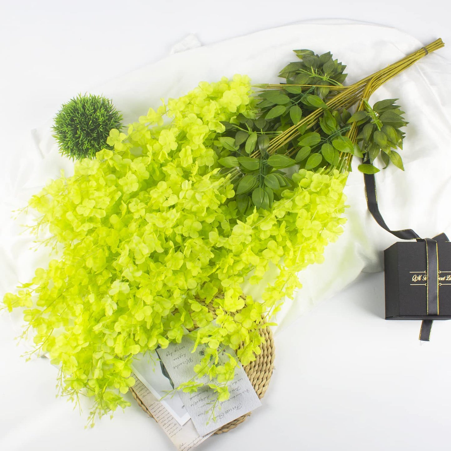 Premium Artificial Wisteria Garland 12 Piece Set  Realistic Hanging Flowers for Wedding Home Décor & Garden Party Arrangements