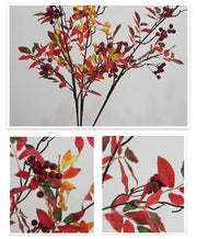 34 Inch Nandina Domestica Berry Fruit Artificial Branches Stems Spray for Fall Arrangement Bulk