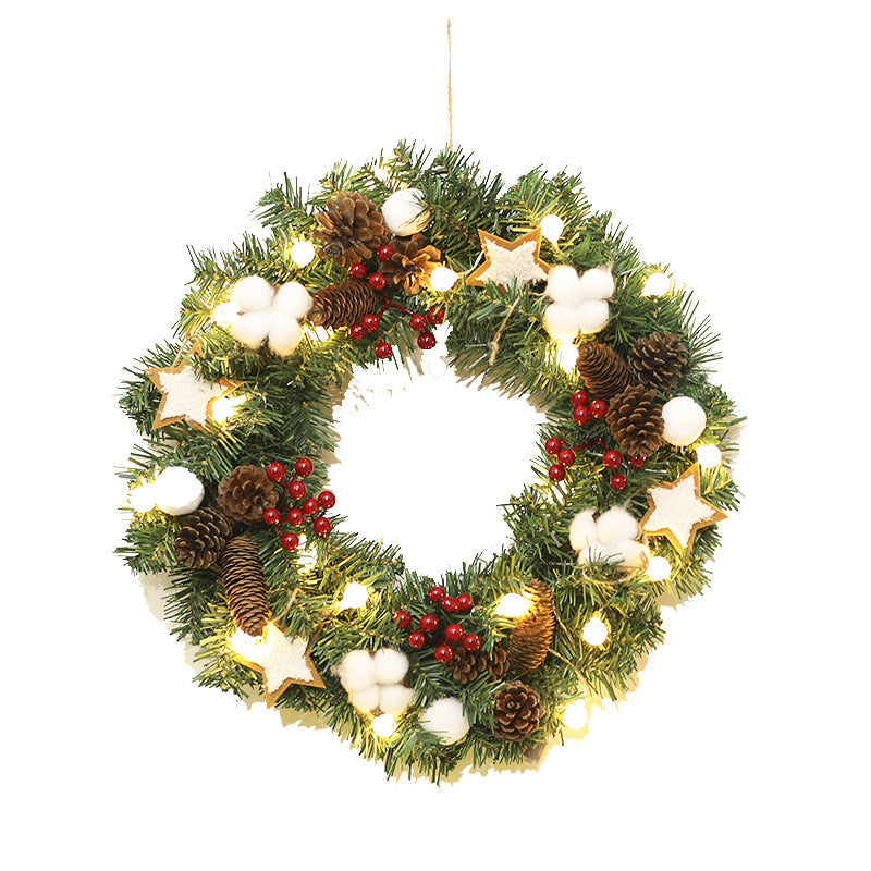 Christmas Pine Cones Garland with LED Lights, Artificial 12", 16", 20" Decorative Holiday Decor