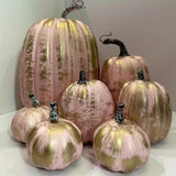 Bulk 7pcs Artificial Yellow and White Pumpkin Decoration Sets for Halloween and Thanksgiving Home Decor Wholesale