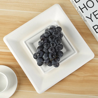 Bulk 50 Pcs White Square Disposable Plates Perfect for Christmas and Thanksgiving Parties Wholesale