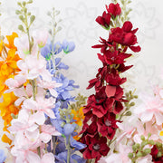 33 Inch Artificial Silk Delphinium Stems 10 Pcs Silk Larkspur Flowers for Events