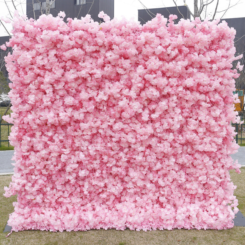 5D Artificial Cherry Blossom Flowers Bulk, Wall Arrangement for Event Panels, Wholesale Quantity